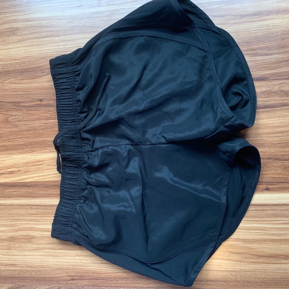 Black running shorts